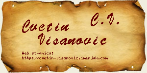 Cvetin Višanović vizit kartica